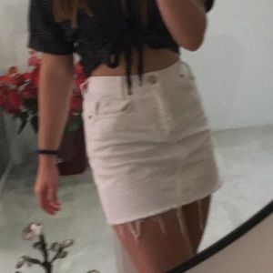 Urban Outfitters White Jean Skirt